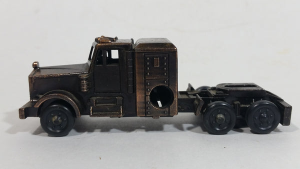 Vintage Miniature Semi Truck Tractor Rig Vehicle Metal Pencil Sharpener Doll House Furniture Size