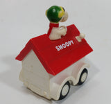 Vintage 1975 Aviva Snoopy Doghouse Motorized Friction Pullback Plastic Toy Car Vehicle