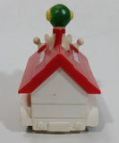 Vintage 1975 Aviva Snoopy Doghouse Motorized Friction Pullback Plastic Toy Car Vehicle