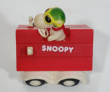 Vintage 1975 Aviva Snoopy Doghouse Motorized Friction Pullback Plastic Toy Car Vehicle