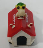 Vintage 1975 Aviva Snoopy Doghouse Motorized Friction Pullback Plastic Toy Car Vehicle