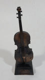 Vintage Miniature Cello Musical Instrument Metal Pencil Sharpener Doll House Furniture Size