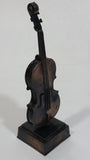 Vintage Miniature Cello Musical Instrument Metal Pencil Sharpener Doll House Furniture Size