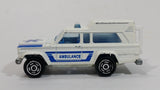 Vintage Majorette Ambulance No. 269 White 1/64 Scale Die Cast Toy Car Vehicle with Opening Rear Doors