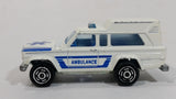 Vintage Majorette Ambulance No. 269 White 1/64 Scale Die Cast Toy Car Vehicle with Opening Rear Doors