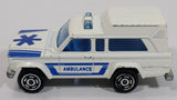 Vintage Majorette Ambulance No. 269 White 1/64 Scale Die Cast Toy Car Vehicle with Opening Rear Doors