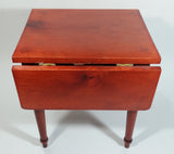 American Heirloom 9" Tall Wooden Double Drop Leaf Toy Doll Table Collectible