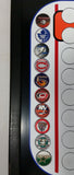 NHL Ice Hockey Stanley Cup Championships Playoffs Magnetic Framed Double Sided White Board with 30 Team Magnets 15" x 24 1/2"
