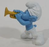 2013 "Harmony" Smurf Playing Trumpet PVC Toy Figure McDonald's Happy Meal