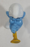 2013 "Harmony" Smurf Playing Trumpet PVC Toy Figure McDonald's Happy Meal
