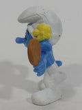 2013 "Vanity" Smurf Holding Hand Mirror PVC Toy Figure McDonald's Happy Meal