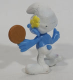 2013 "Vanity" Smurf Holding Hand Mirror PVC Toy Figure McDonald's Happy Meal