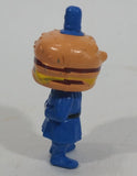 Vintage 1985 McDonald's Officer Big Mac PVC Toy Police Cop Figure with Burger Head - 2 3/4" Tall