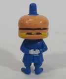 Vintage 1985 McDonald's Officer Big Mac PVC Toy Police Cop Figure with Burger Head - 2 3/4" Tall