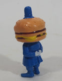 Vintage 1985 McDonald's Officer Big Mac PVC Toy Police Cop Figure with Burger Head - 2 3/4" Tall