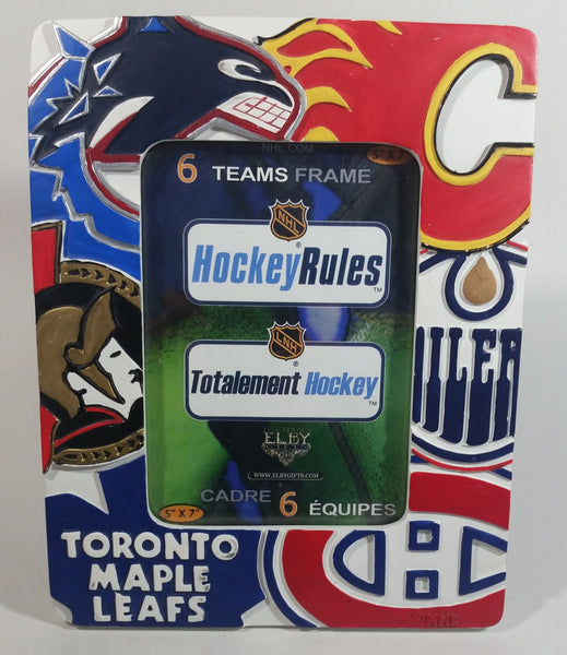 Elby Gifts NHL Hockey Rules Ice Hockey Canadian Teams 5" x 7" Stand Up Resin Photo Frame