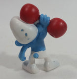 2011 Peyo "Hefty" Weight Lifting Body Builder PVC Toy Figure McDonald's Happy Meal