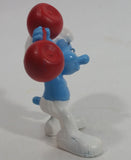 2011 Peyo "Hefty" Weight Lifting Body Builder PVC Toy Figure McDonald's Happy Meal