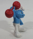 2011 Peyo "Hefty" Weight Lifting Body Builder PVC Toy Figure McDonald's Happy Meal