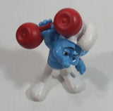 2011 Peyo "Hefty" Weight Lifting Body Builder PVC Toy Figure McDonald's Happy Meal