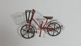 Vintage Handmade Miniature Bicycle with Basket Tin Metal Art Collectible