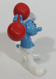 2011 Peyo "Hefty" Weight Lifting Body Builder PVC Toy Figure McDonald's Happy Meal