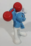 2011 Peyo "Hefty" Weight Lifting Body Builder PVC Toy Figure McDonald's Happy Meal