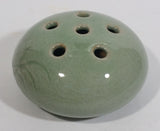 Chojo Green Glazed Ceramic Incense Holder