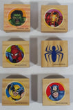 2012 Marvel Hulk, Iron Man, Spider-man, Black Widow, Wolverine, Captain America Rubber Stamp Set of 6