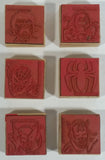 2012 Marvel Hulk, Iron Man, Spider-man, Black Widow, Wolverine, Captain America Rubber Stamp Set of 6