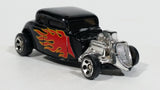 Maisto '34 Ford Hot Rod Black w/ Flames 1/64 Scale Die Cast Toy Car Vehicle