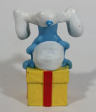 2011 Peyo "Jokey" Smurf Doing a Hand Stand on a Present Gift PVC Toy Figure McDonald's Happy Meal