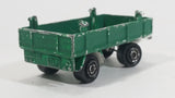Vintage Majorette Super Cargo Trailer #2124400 Painted Green and White Die Cast Toy Car Vehicle
