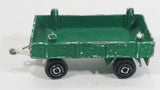 Vintage Majorette Super Cargo Trailer #2124400 Painted Green and White Die Cast Toy Car Vehicle