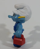 2013 "Handy" Smurf Handyman Holding Tools PVC Toy Figure McDonald's Happy Meal