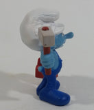 2013 "Handy" Smurf Handyman Holding Tools PVC Toy Figure McDonald's Happy Meal