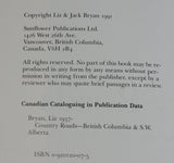 Country Roads British Columbia & SW Alberta Paperback Book - Liz & Jack Bryan - Travel Tourism Collectible