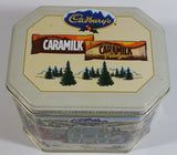 Cadbury's Festive Canisters Caramilk Fudge Chocolate Bar Snack Metal Tin Collectible
