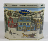 Cadbury's Festive Canisters Caramilk Fudge Chocolate Bar Snack Metal Tin Collectible