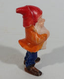 Vintage Snow White and the Seven Dwarfs "Happy" Hard Plastic Toy Figure Made in Hong Kong