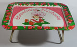 Vintage 1981 Strawberry Shortcake Dinner Lunch Fold Out Metal TV Tray