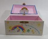2003 TCFC Care Bears 'Color Each Day in a Rainbow Ray!' Wind Up Musical Keepsake Trinket Box - Plays "Care Bear"
