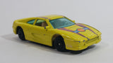 Vintage Yatming Ferrari 355 Millionaire Yellow Die Cast Toy Luxury Sports Dream Car Vehicle