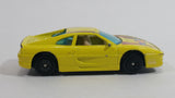 Vintage Yatming Ferrari 355 Millionaire Yellow Die Cast Toy Luxury Sports Dream Car Vehicle