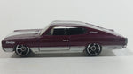 2010 Hot Wheels Muscle Mania '67 Dodge Charger Maroon Die Cast Toy Muscle Car Vehicle