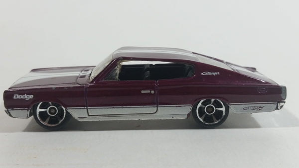 2010 Hot Wheels Muscle Mania '67 Dodge Charger Maroon Die Cast Toy Muscle Car Vehicle