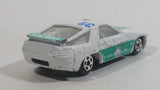 Vintage Porsche 928 Police #38 White Green Die Cast Toy Car Vehicle