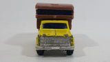 Vintage 1970s Chevy Stepside Pickup Camper Truck Yellow and Brown Die Cast Toy Car Vehicle - Hong Kong