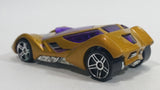 2004 Hot Wheels Sinistra Gold and Purple Die Cast Toy Car Vehicle