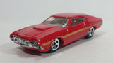 2011 Hot Wheels '72 Ford Gran Torino Sport Red Die Cast Toy Muscle Car Vehicle